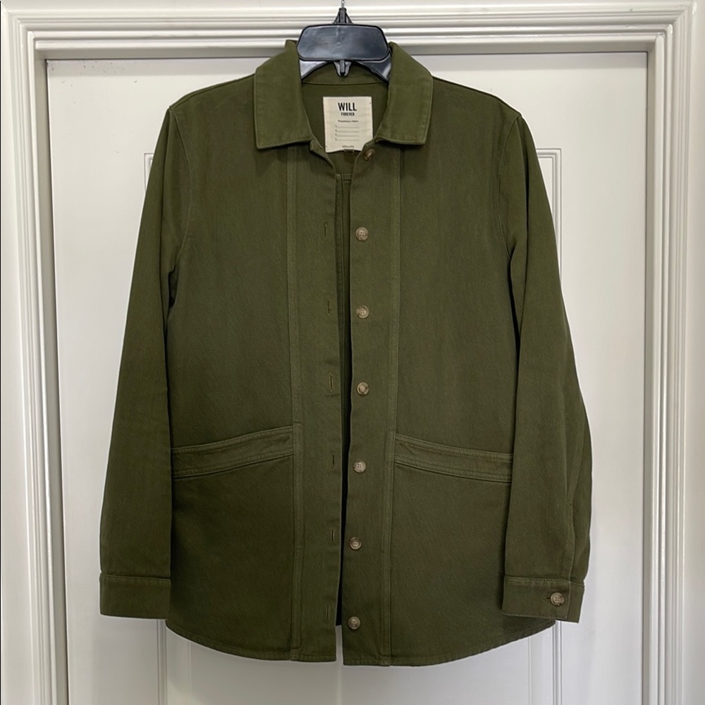 Sezane Will Jacket in Olive Green size small
